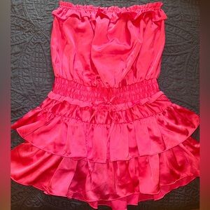 day + moon pink strapless romper